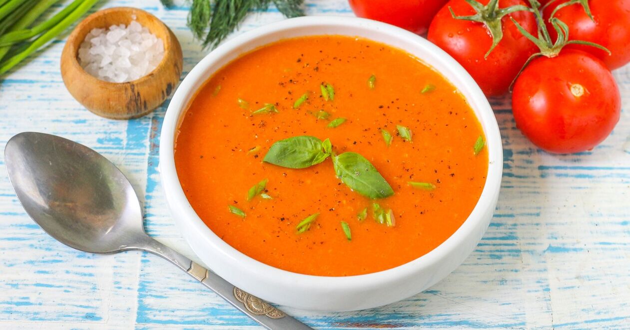 tomato puree soup in a diet favorite