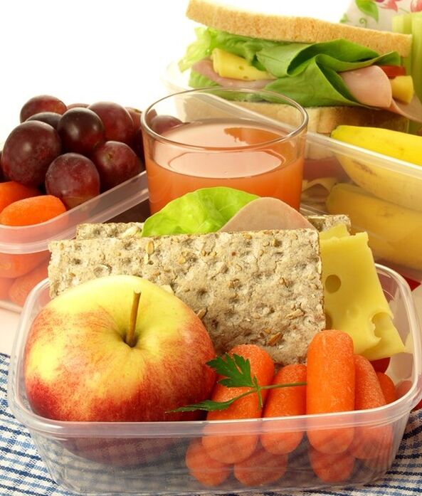 Raw vegetables and fruits can be used as a snack when following the diet in Table 3. 