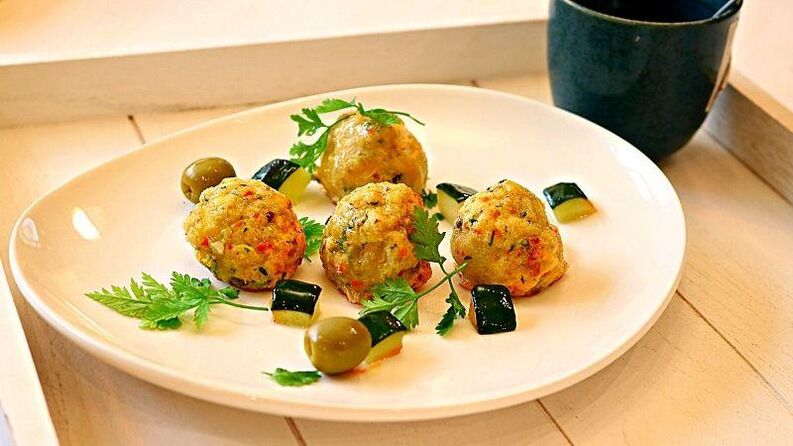 Fish cake - a protein dish for the first day of the six-petal diet